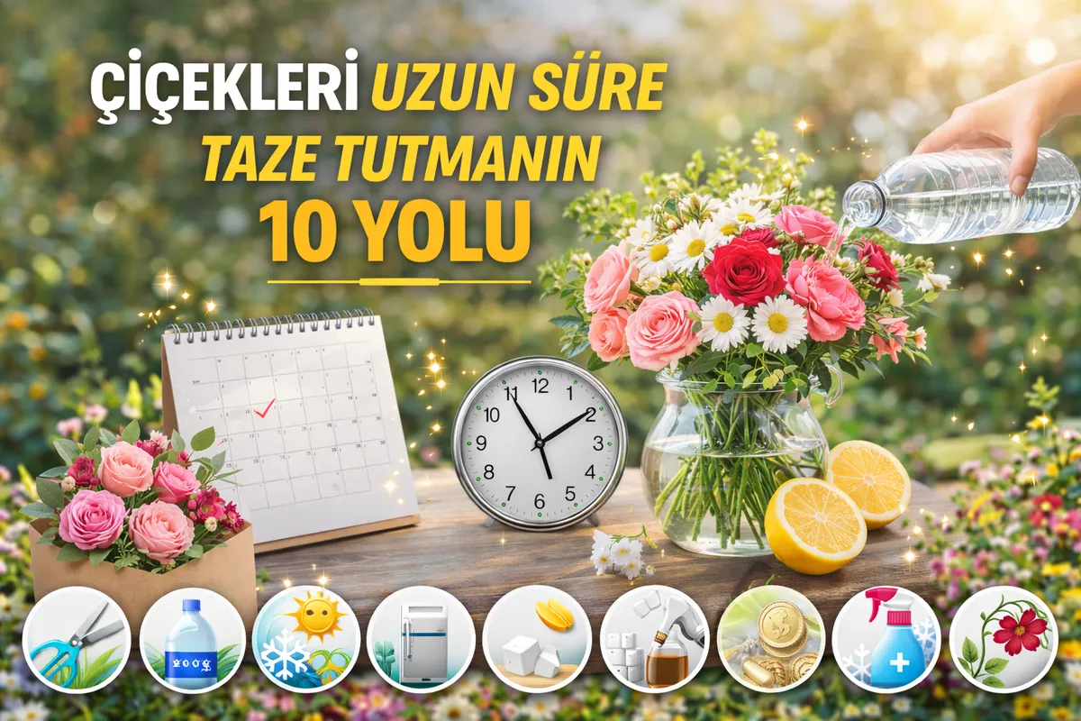Çiçekleri Uzun Süre Taze Tutmanın 10 Yolu